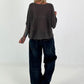 Lightweight Sweater with Half Sleeves - anthracite