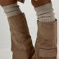 Suede-look boots, model "Utility" - taupe