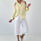 Bluse mit cold shoulder Detail - gelb