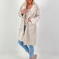 Destroyed Look Leopard Denim Jacket - beige