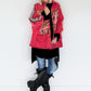 Oversized Jeansjacke mit Pailletten - used-red (lieferbar ab ca. 01.09.26)