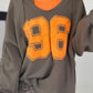 Sweater 96 - taupe-neonorange