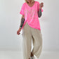 T-Shirt Smile - neon pink