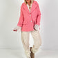 Bouclé Jacke - rosa