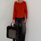 Weicher Basic Pullover - rost