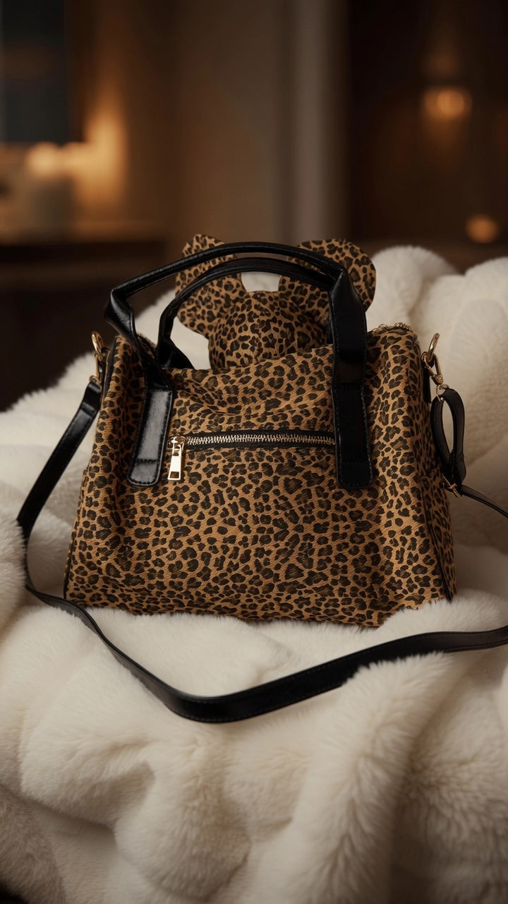 Canvas bag with special details and Speedy shape - leo