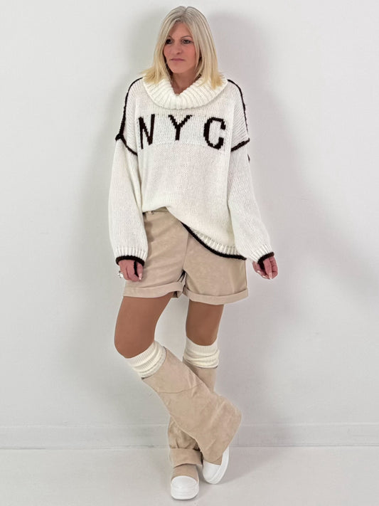 Trui model "Cozy City Chic" - ecru