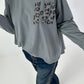 Shirt met 3D Leo letters - grijs