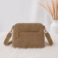 Crossbody-Bag in Wildleder-Optik - taupe