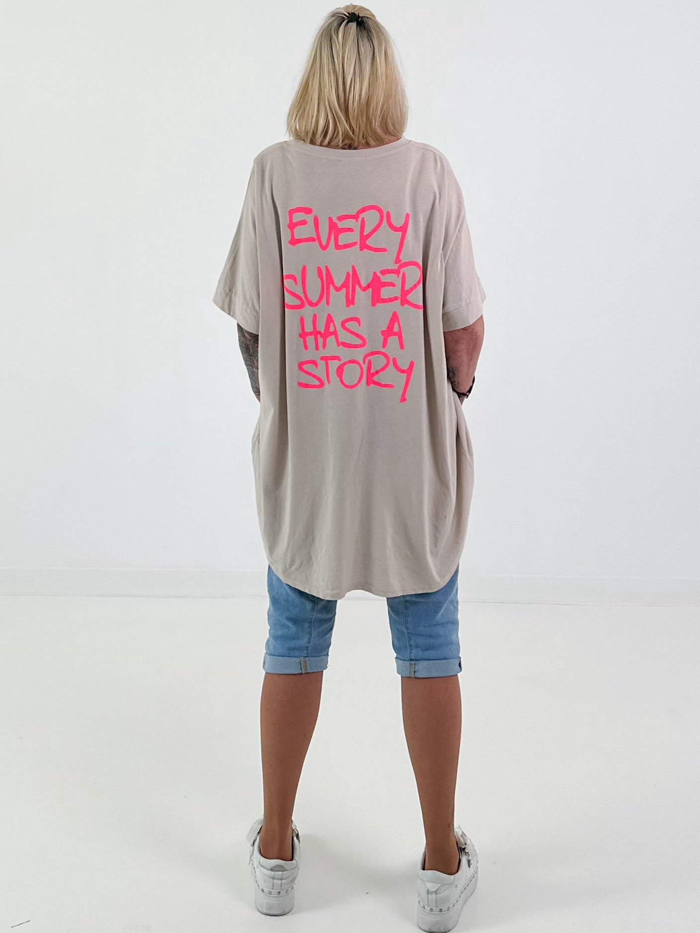 Oversized Shirt Summer - beige