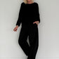 Weicher Basic Pullover - schwarz