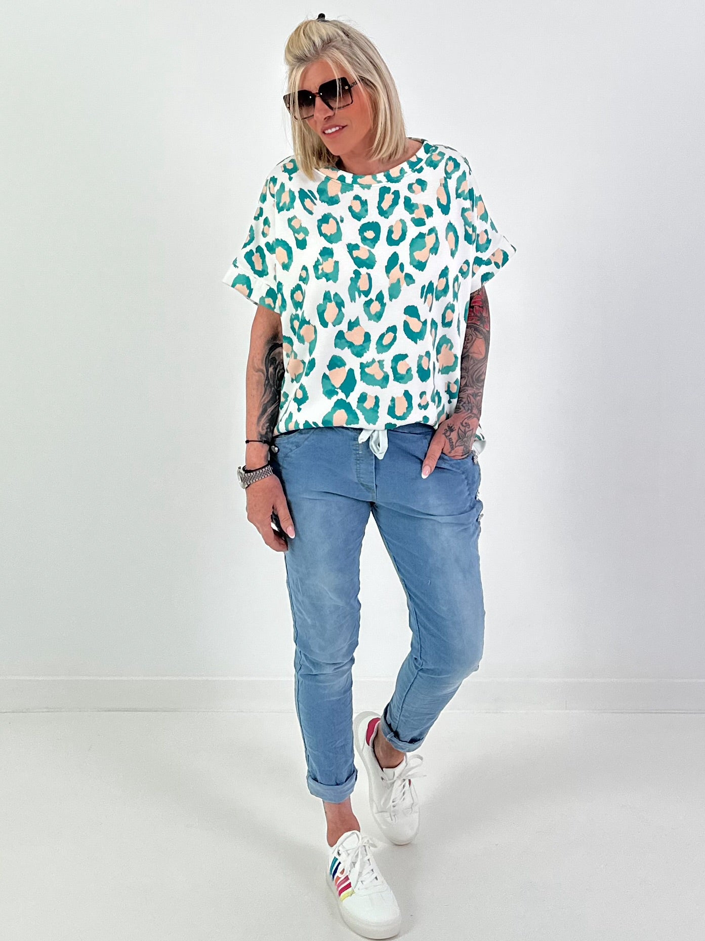 Sweat T-Shirt Leo - watergreen