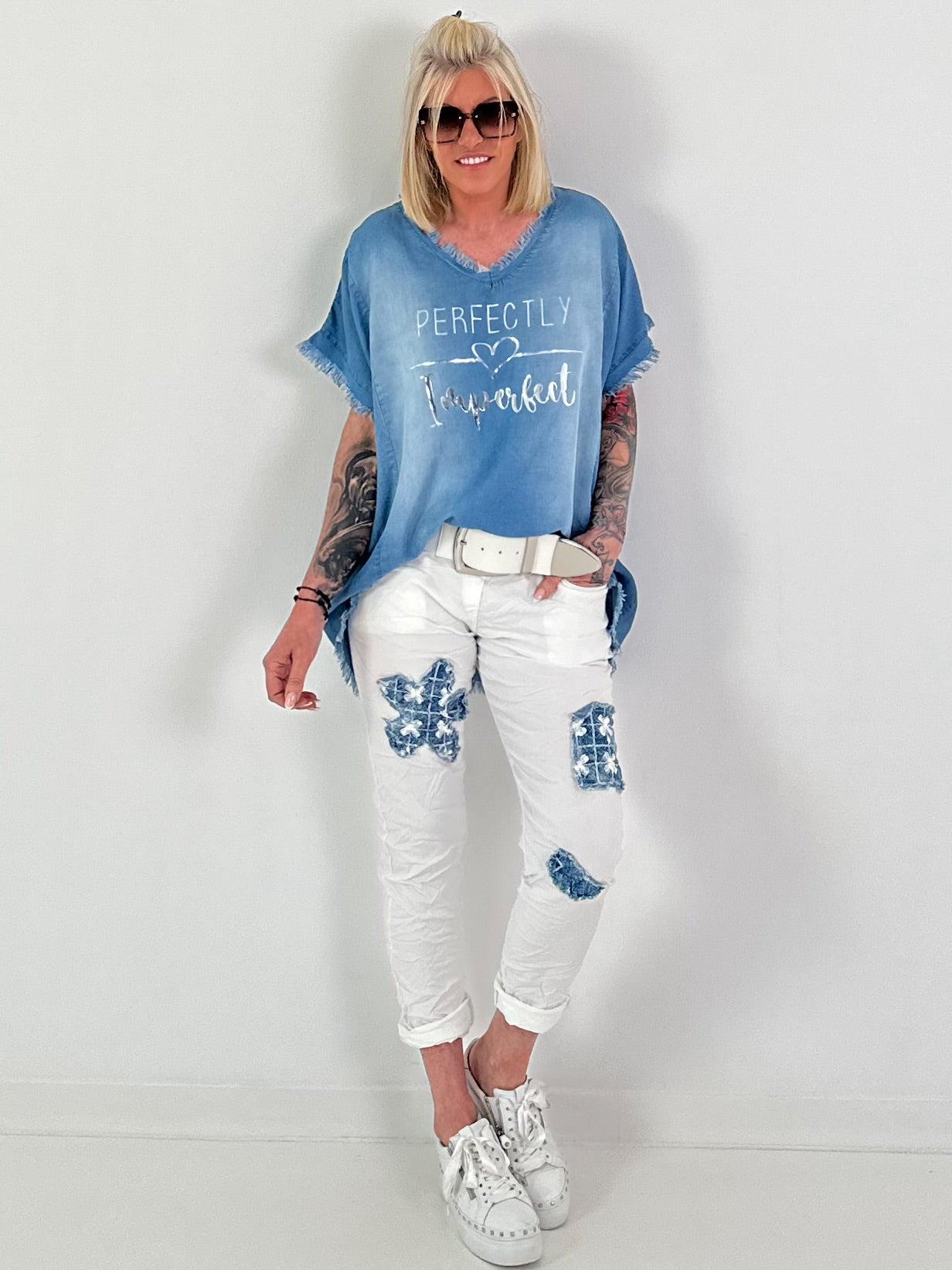 Jeans shirt Perfectly Imperfect - dark blue