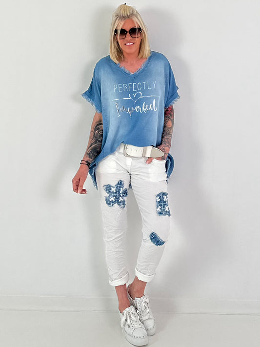 Jeansshirt Perfectly Imperfect - dunkelblau
