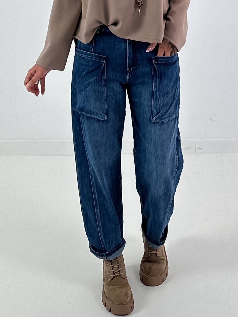 Jeans mit großen Taschen - denim