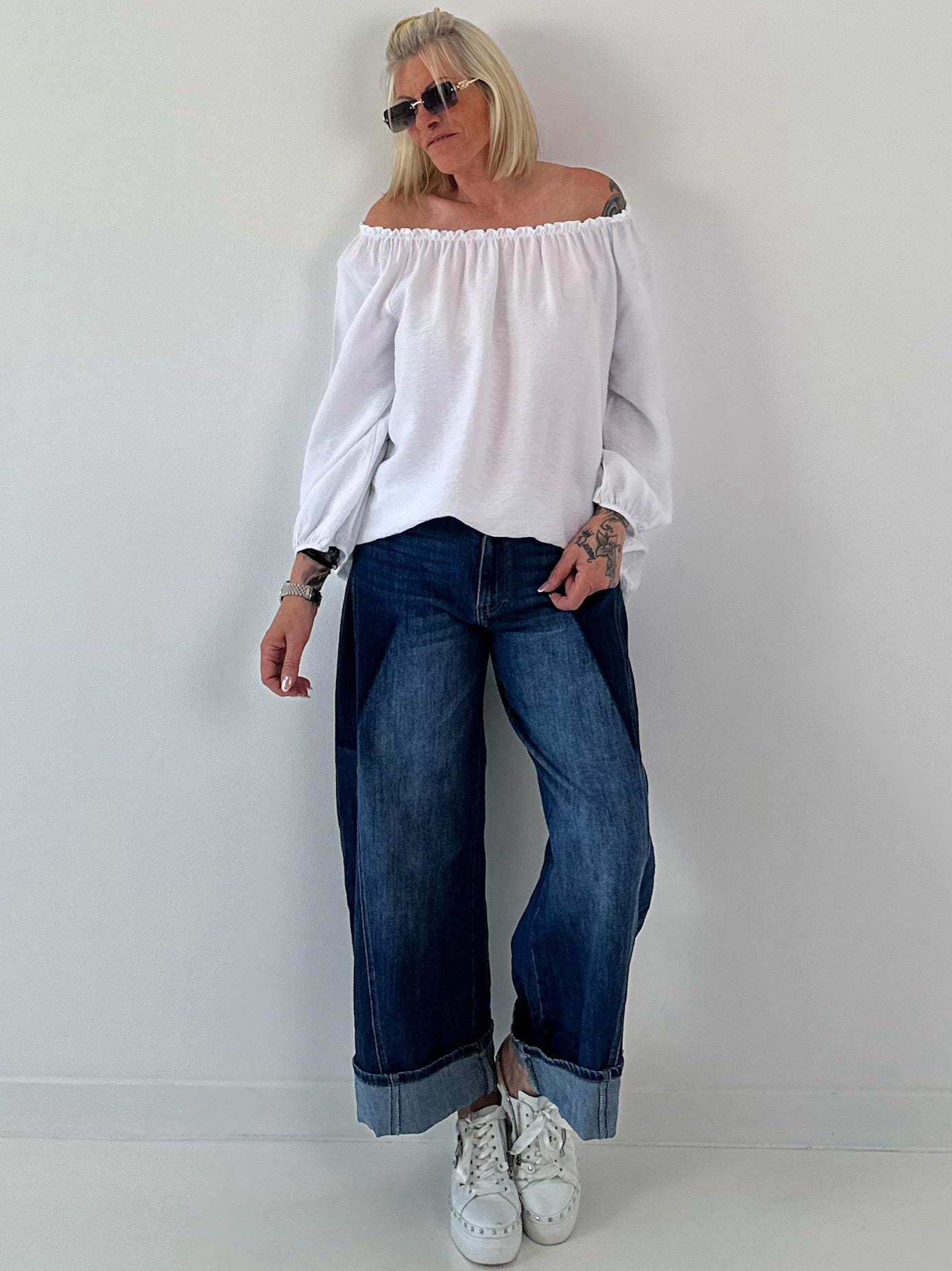 Carmen Tunika  - weiss