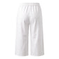 Hose mit Overlay und Metallösen - weiss