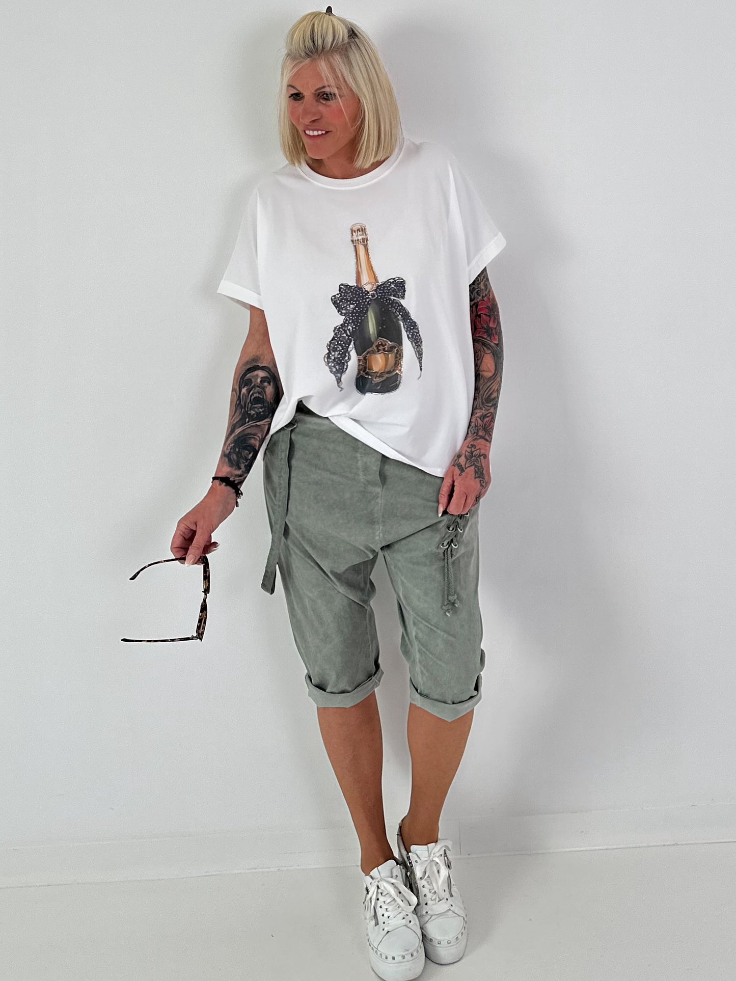T-Shirt Champagne - weiss