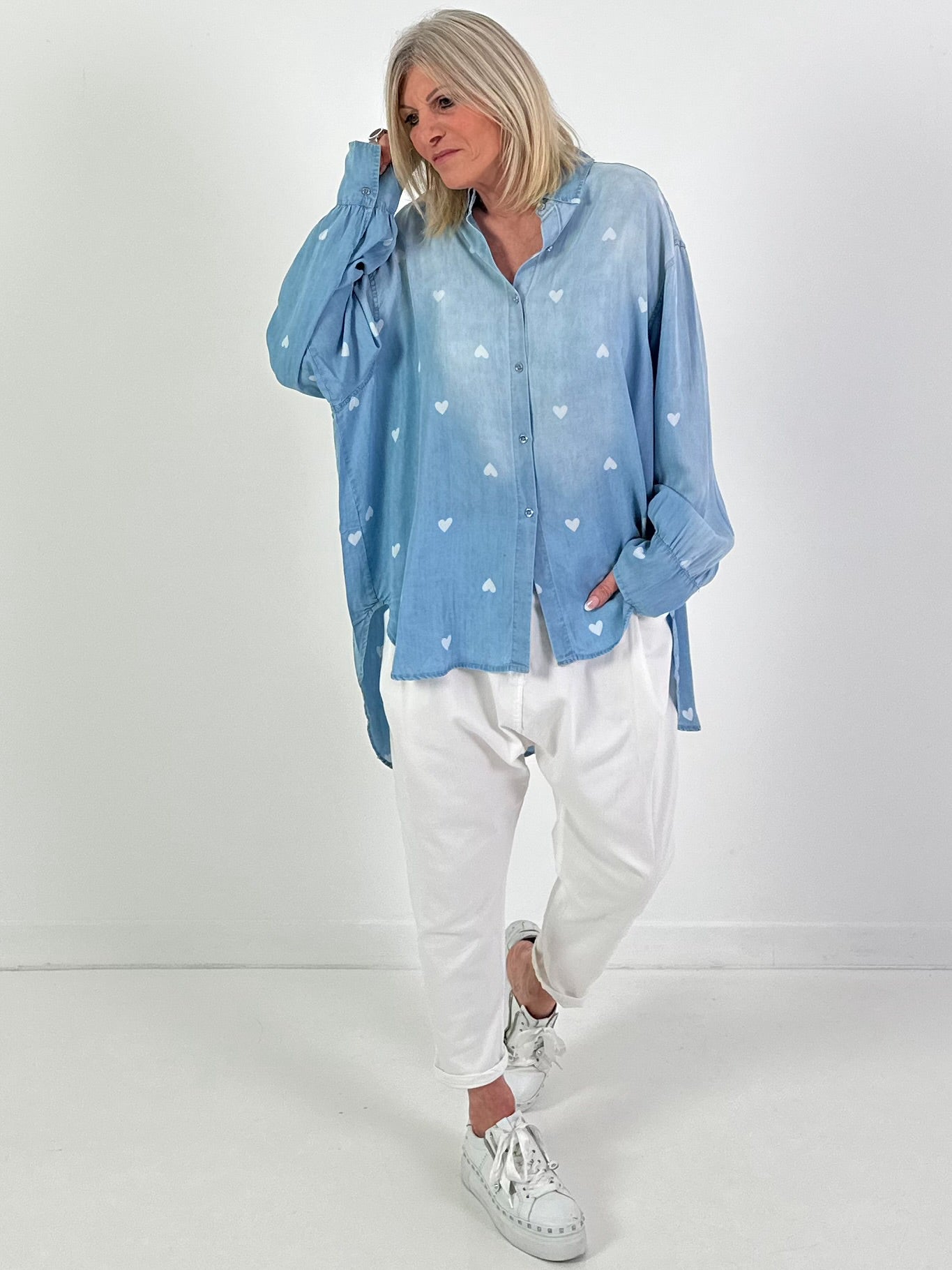 Jeanshemd Modell "Heartlight" - denim