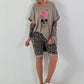 Oversized Shirt Skull - taupe