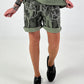 Sweat Short Camouflage mit Nieten - khaki-mehrfarbig