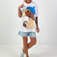 T-shirt with sequin design - white