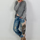 Oversized Shirt stone washed - anthrazit
