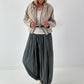 Ballon Jacke mit raffiniertem Kragen - beige