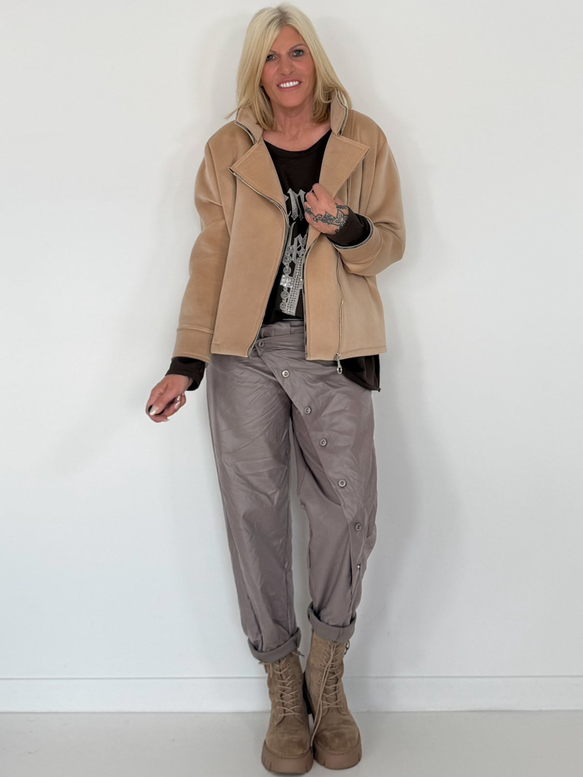 Biker Jacke - beige