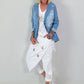 Jeans Blazer mit Ösendetails