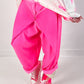 Suede-look trousers, model "Soft Layer" - neon pink