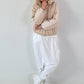 Bomberjacke mit Kapuze - beige