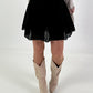 Ruffled skort - black