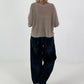 Leichter Pullover mit halben Arm - taupe