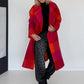 Mantel im Color-Block-Muster - mehrfarbig