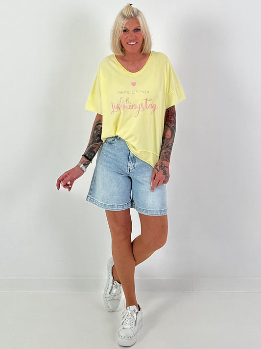 Shirt Lieblingstag - gelb