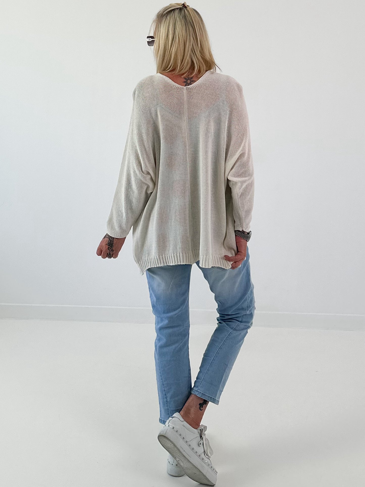 Leichte Strickjacke - beige