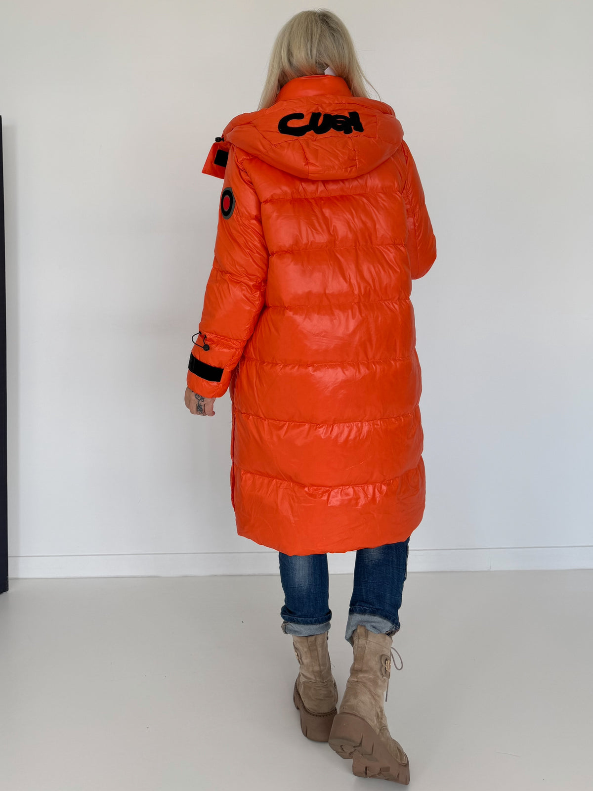 Cuel down coat - orange