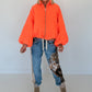 Jacke mit Puffärmelchen - neonorange