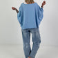Oversized T-shirt Normal is Boring - lichtblauw