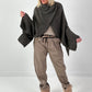 Poncho Pullover Model "Soul Warmer" - taupe