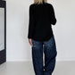 Jeans-Pumphose im Allover-Leoprint mit Gürtel - dark-denim
