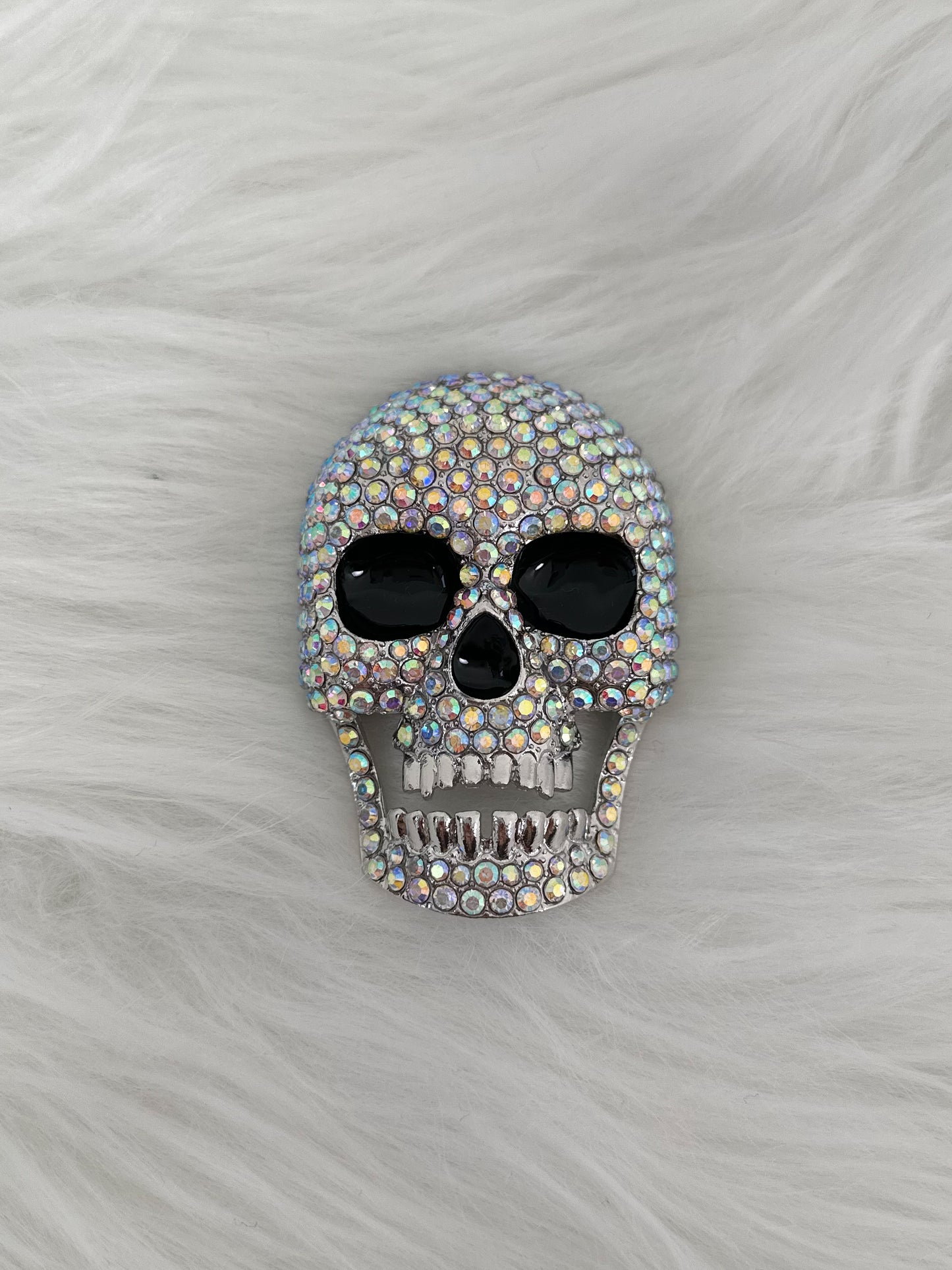 Magnetische broche "Schedel" - zilver