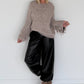 Kuschliger Pullover mit Fransen-Details - taupe