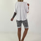 Oversized Shirt Skull - weiss