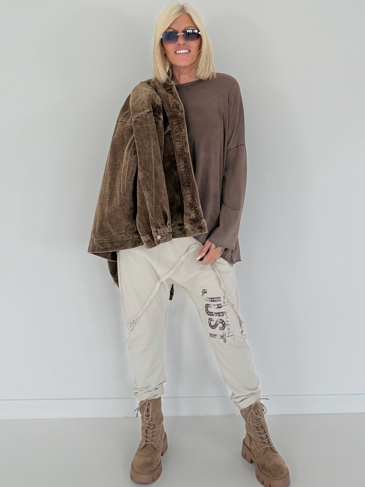 Oversized Kordjacke - schoko