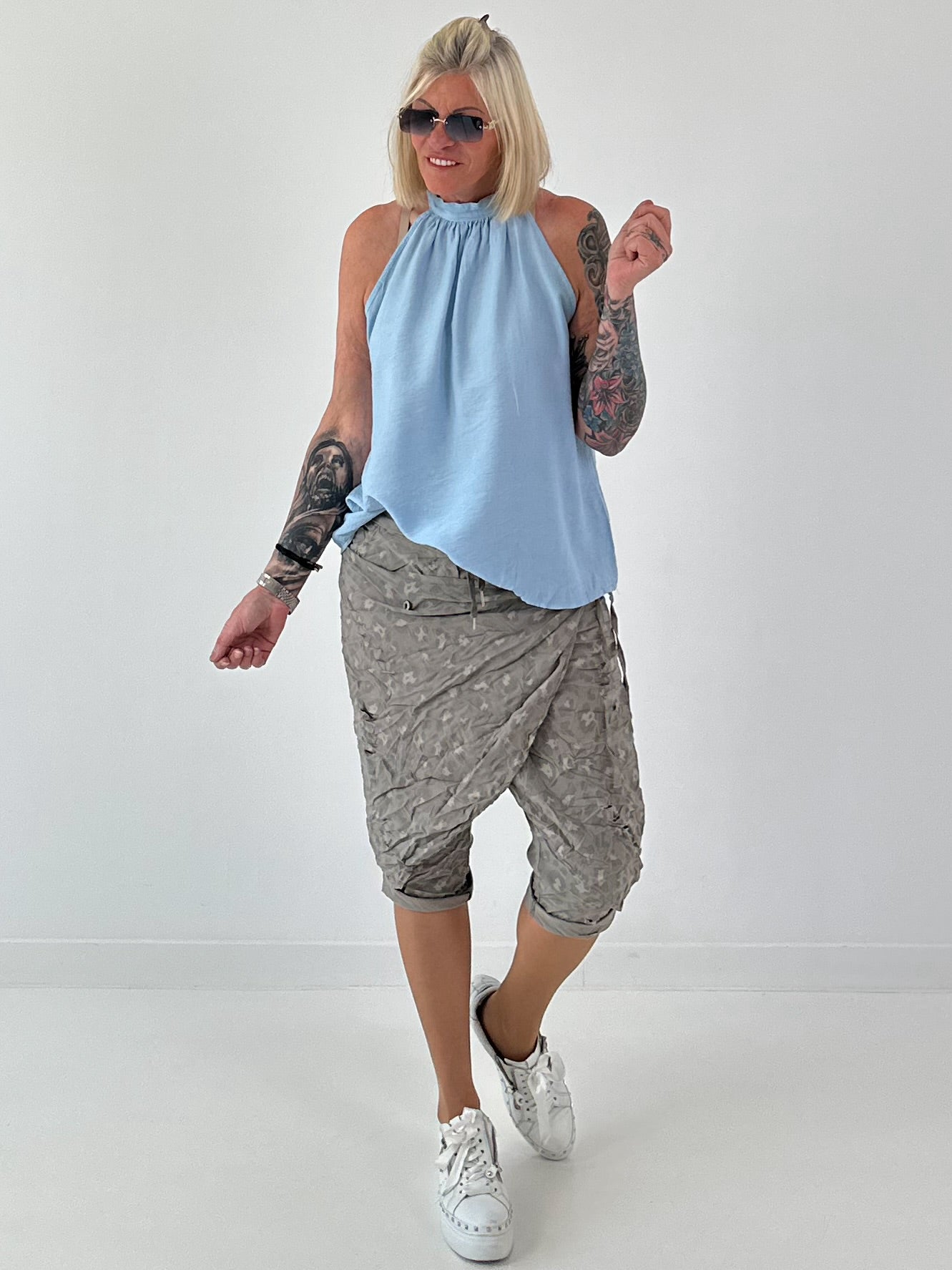 Neckholder Top -hellblau