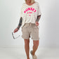 T-Shirt mit Streifen Sunset - ecru-beige