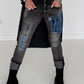 Jeans with denim details - used black