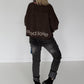 Sweater Peace & Love - mokka